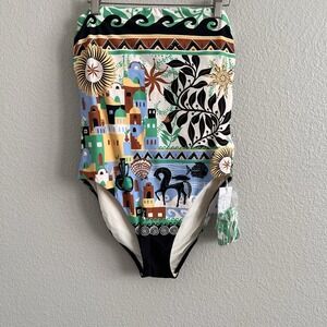 Seafolly DD Bandeau One Piece Swimsuit Women's US Size 12 Atlantis NWT $195 READ